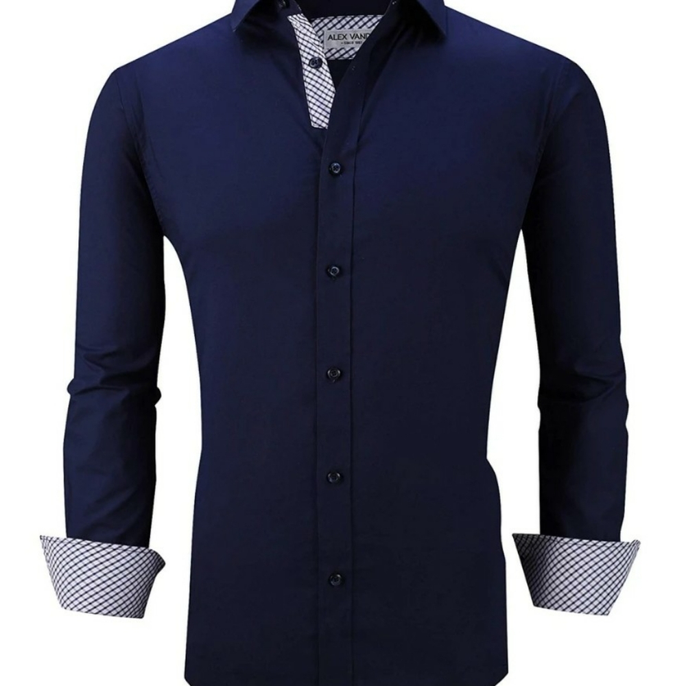 Alex Vando Casual Button Down Long Sleeve Shirt